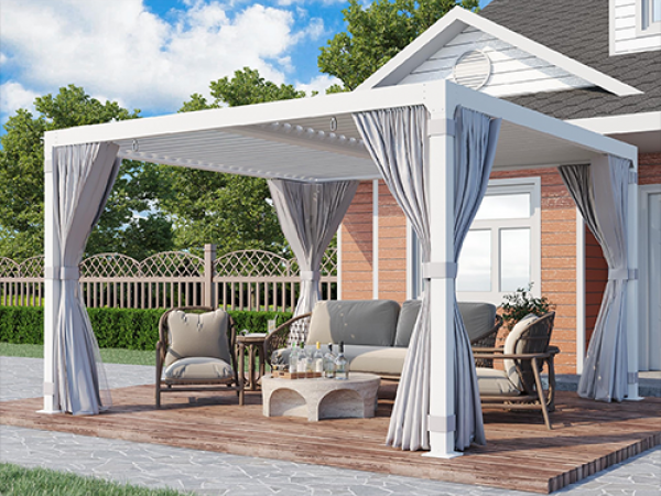 Motorized Louvered Light Aluminium Pergola